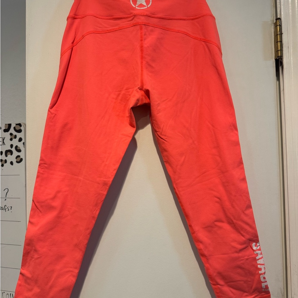 Savage Barbell bright orange Leggings